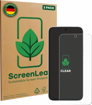 Produktbild von 2x ScreenLeaf Schutzfolie für Honor 500 nachhaltiger Displayschutz Display Schutz Folie Klar Transparent