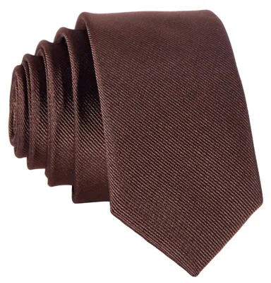 Produktbild von DonDon schmale braune Krawatte 5 cm glänzend