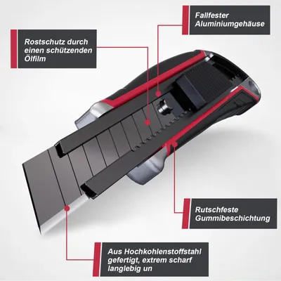 Produktbild von Cutter Set 6-teilig 3 Universalmesser  3 Ersatzklingen Packs Für Modellbau, Basteln & Werkstatt