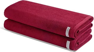 Produktbild von Ross Selection 2 X Saunatuch im Set Weiche Frottee-Qualität für besten Komfort, Hohe Saugkraft und schnelle Trocknung, Stilvolles Design mit gewebter Bordüre