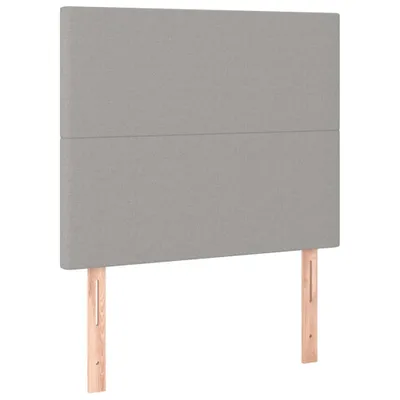 Obrázek produktu pro Čelo postele světle šedé 80x5x118/128 cm látkové