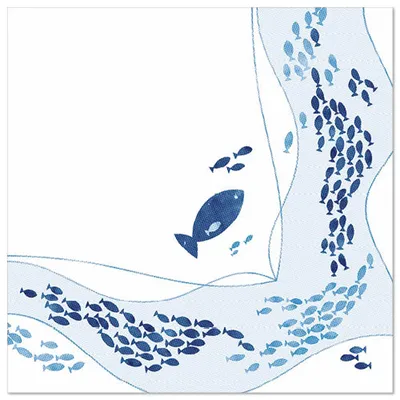 Zdjęcie produktu dla Papstar Servietten Fish 40x40 cm 50 Stück