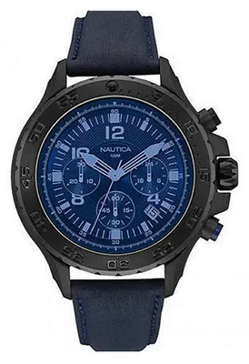 Produktbild von Nautica Herren Uhr Armbanduhr Chrono NAI21008G Leder
