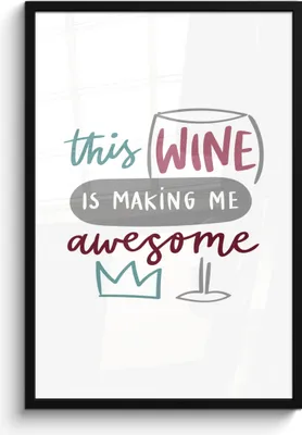 Produktbild von MuchoWow® MuchoWow® Gerahmtes Poster Dieser Wein macht mich ehrfürchtig - Text - Wein - Sprichwörter - Trinken 60x90 cm - Poster mit zchwarzem Bilderrahmen - Kunst