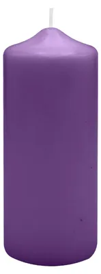 Produktbild von Spitzkopf Stumpen Kerzen Violett 10 x Ø 8 cm, 6 Stück