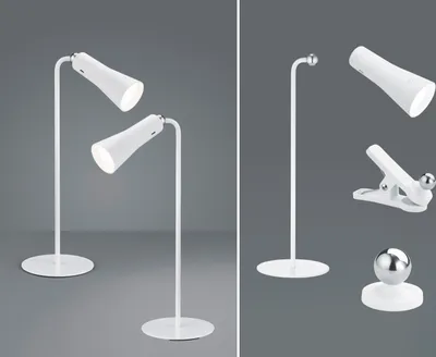 Produktbild von 2er SET LED Akku Tischleuchte ohne Kabel, kabellose Klemmleuchte & Wandlampe