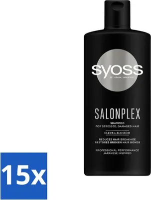 Productafbeelding van Syoss Salonplex Shampoo - Shampoo - Bescherming - 440 ml - Voordeelverpakking - 15 stuks