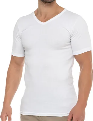 Produktbild von Celodoro Herren Business T-Shirt V-Neck (1 Stück) - Weiß M