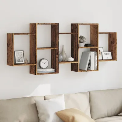 Produktbild von Maison Exclusive - Wandregal Altholz-Optik 159x18x65 cm Holzwerkstoff