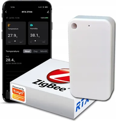 Produktbild von Zigbee Tuya Feuchte-Temperatur-Sensor mit Excel
