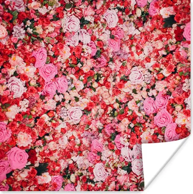 Produktbild von MuchoWow® Poster Blumen - Farben - Rosen 30x30 cm - Wandposter - Printing