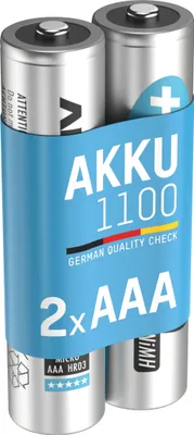 Produktbild von Ansmann NiMH-Akku Typ 1100 Micro 1050mAh 2er Blister