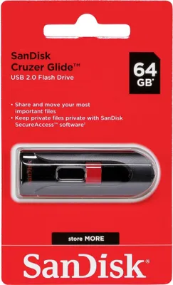 Zdjęcie produktu dla SanDisk Cruzer Glide - Pamięć flash USB - 64 GB - USB 2.0