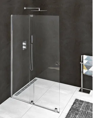 Produktbild von Polysan ROLLS Walk-In Duschtür 1400 mm, Höhe 2000 mm, Klarglas