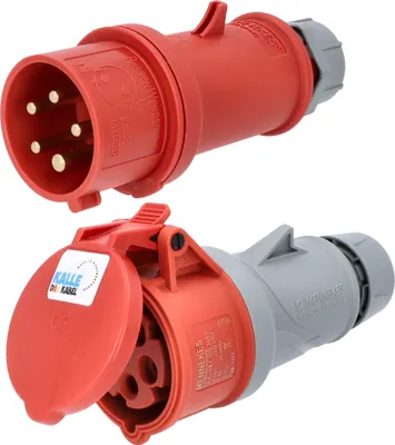 Produktbild von KALLE DAS KABEL CEE PUR Verlängerungskabel H07BQ-F 5G 1,5 mm² 20 Meter mit Phasenwender 400V 16A SIGNAL ORANGE Schutzart IP44 Kraftstrom Starkstrom Baustellenkabel Polyurethankabel PUR-Kabel