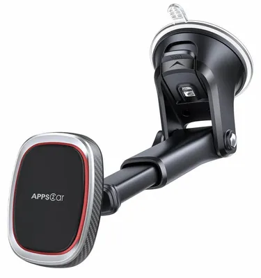 Immagine prodotto di Supporto magnetico per auto, regolabile, con 6 magneti potenti, adatto per cruscotto, dotato di ventosa, compatibile con iPhone, Samsung, Google
