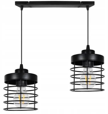 Produktbild von LED Loft Kronleuchter Pendelleuchte mit Draht Lampenschirm – Moderne Hängelampe Deckenlampe für Wohnzimmer und Esszimmer