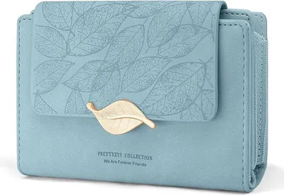 Immagine prodotto di REETEE portafoglio donna piccolo in Finto cuoio con tasca con zip blu
