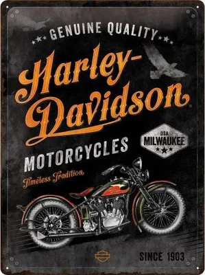 Zdjęcie produktu dla Metalowy Plakat 30 X 40Cm Harley-Davidson Timeless Tradition