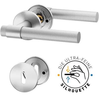 Produktbild von ERGO line Modern Design, Edelstahl Türbeschlag ROSA für Zimmertüren, Die ultra-feine Silhouette, Türbeschlag; Türgriff; Türklinke