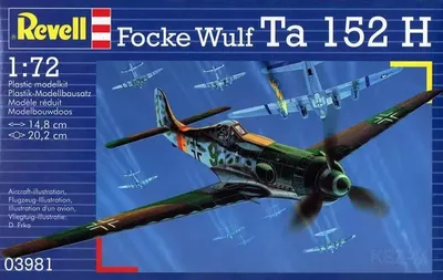Zdjęcie produktu dla Revell Focke Wulf Ta 152 H, Model samolotu stałopłatowego, Zestaw montażowy, 1:72, Focke Wulf Ta 152 H, Plastik, Second World War