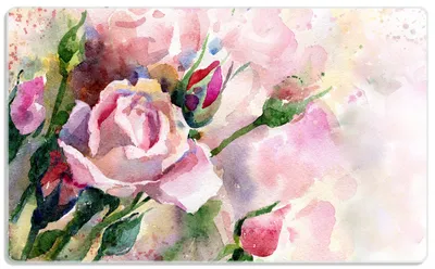 Produktbild von Wallario Frühstücksbrettchen aus Glas, je 14 x 23 cm, mit rutschfesten Füßen, Motiv Abstraktes Blumenbuket