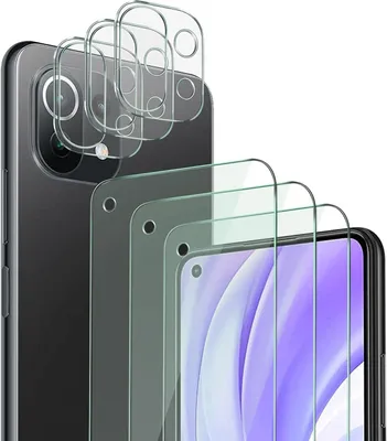 Obrázok produktu pre 3x tvrdené sklo pre Xiaomi Mi 11 Lite 4G/5G + 3x ochrana objektívu fotoaparátu