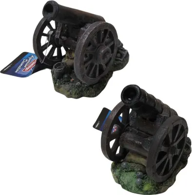 Produktbild von 2er Set Aquarium Dekoration Kanone ca.H.10 x B. 6,5 x T. 13 cm