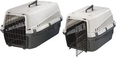 Produktbild von Nobby 76296-05, Fester Transportbox, Haustiertransportbox, Hund, 12 kg, Ober- & Vorderseitenbefüllung, Blau
