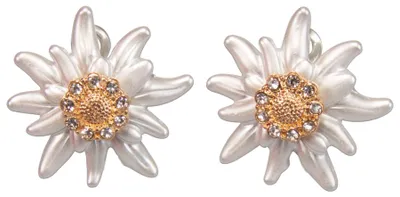 Produktbild von Alpenflüstern Trachten-Ohrstecker Strass-Edelweiß Greta - Damen-Trachtenschmuck,