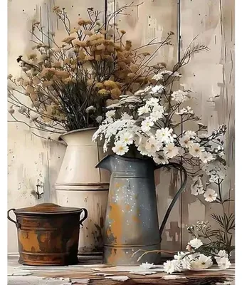 Produktbild von Malen nach Zahlen Set Erwachsene Landschaft Blume DIY Bastelset Heimdekoration