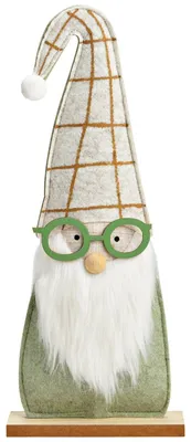 Image de Présentoir de décoration de lutins verts, décoration de Noël en 17x40x5 cm