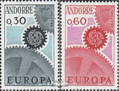 Produktbild von Briefmarken Andorra - Französische Post 1967 Mi 199-200 (kompl.Ausg.) postfrisch Europa