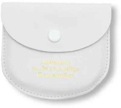 Produktbild von Rosenkranz-Etui Leder, weiß Kommunion Geschenk