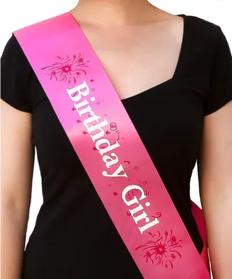 Produktbild von Oblique Unique Schärpe Birthday Girl Geburtstag Party Feier Geburtstagsfeier pink