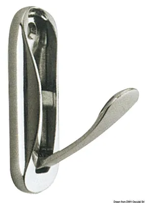 Immagine prodotto di Appendiabiti pieghevole, ottone, cromato 75x25 mm, 1 pezzo