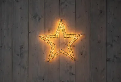 Productafbeelding van 3d ster metaal 1200led flash trafo met timer en dimmer 56x5 cm classic warm Anna's Collection