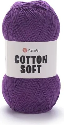 Produktbild von YarnArt Baumwolle Soft 50 Fioletgarn, 55% Baumwolle, 45%.Polyacryl, 600m/100g, Kinderfreundlich