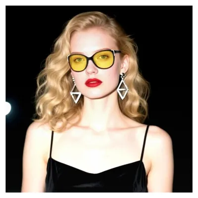 Produktbild von Nachtsichtbrille für Autofahrer, Polarisierte Nachtfahrbrille für Damen und Herren, Cateye mit Metallverzierung