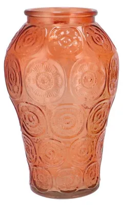 Produktbild von Blumenvase Circle - Blumenstrausvase - Glas - orange - 15 x 25 cm
