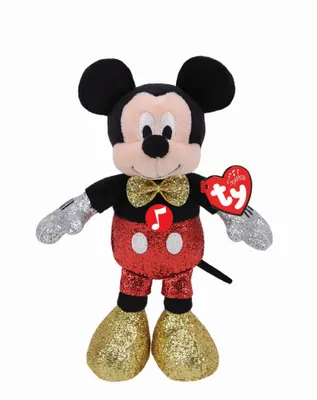 Produktbild von Mickey Mouse Beanie Babies Mickey Maskottchen 35 cm - Super Sparkle mit Sound 90196