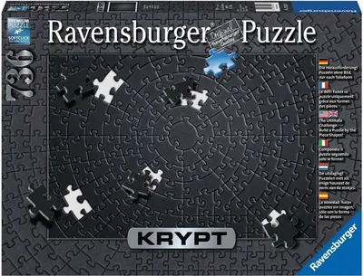 Produktbild von Ravensburger Puzzle Krypt Erwachsene Schwarz Spiralmotiv 736 Teile Leinwandpapier 70x50cm SoftClick Technology Perfect Age Fit