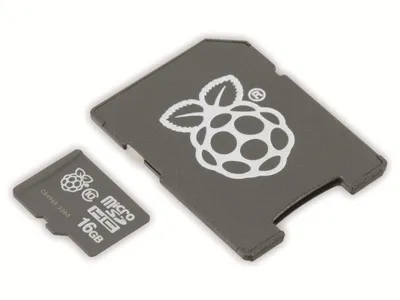 Produktbild von Raspberry Pi Flash-Speicherkarte (microSDHC/SD-Adapter inbegriffen)