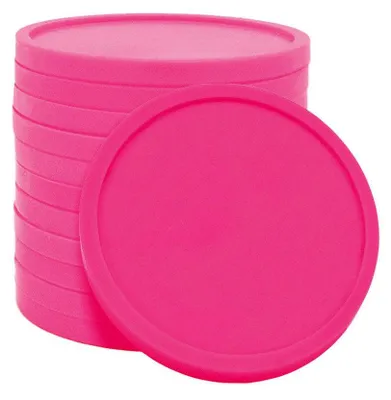 Image de Grand emballage : jetons CombiCraft vierges / jetons de consigne de couleur  rose fluo – diamètre de 29 mm – 1000 pièces