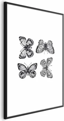 Produktbild von Posterpapier Poster - Four Butterflies 21x30 cm Tiere g-B-0117-ao-a