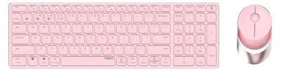 Produktbild von Rapoo 9750M, Kabellos, RF Wireless + Bluetooth, Scherenschalter, QWERTZ, Pink, Maus enthalten
