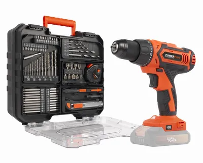Image de POWERPLUS POWDP15110 - Visseuse / perceuse sans fil 20V plus 78pcs accessoires en mallette (sans AKU)
