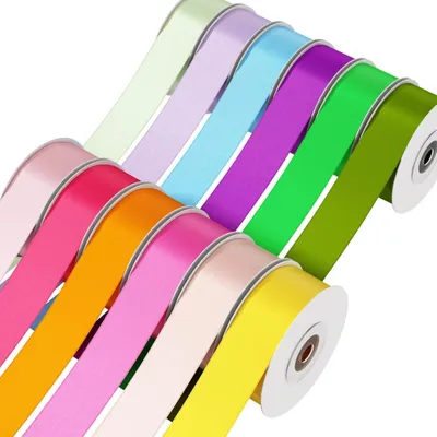 Immagine prodotto di Nastro di raso, 12 colori, 25 mm di larghezza, 20 metri di lunghezza. Ideale per confezioni regalo, decorazioni e lavori manuali