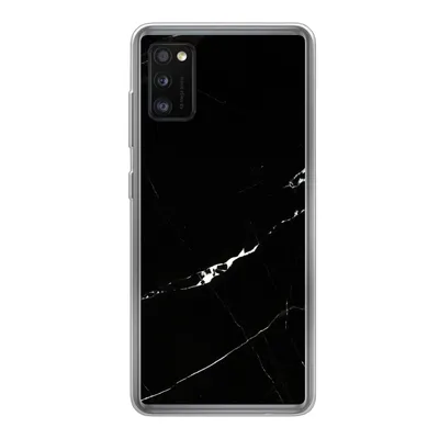 Produktbild von MuchoWow® Handyhülle Schutzhülle Hülle für Samsung Galaxy A41 Marmor - Schwarz - Natursteine Silikon Softcase Handy Hülle - Mobiltelefon