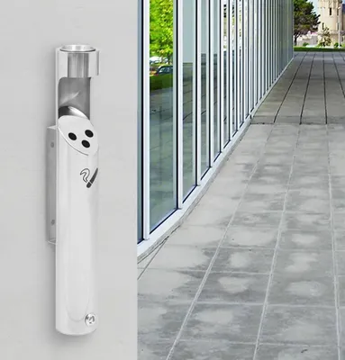 Produktbild von vidaXL Wand-Aschenbecher Edelstahl